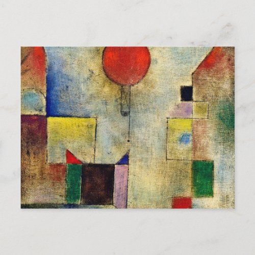 Paul Klee _ Red Balloon Postcard