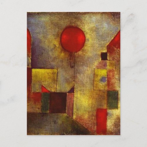 Paul Klee Red Balloon Postcard