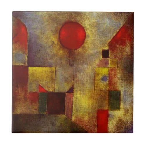 Paul Klee Red Balloon Tile