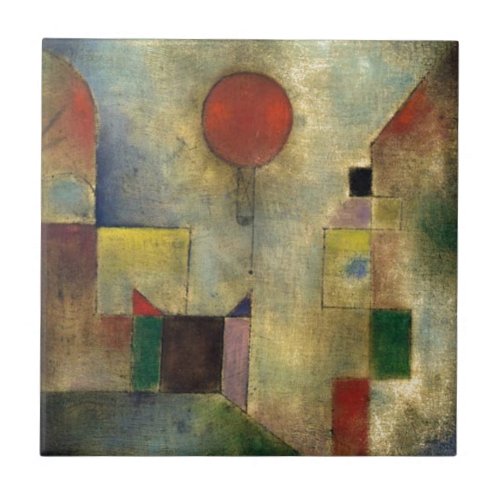 Paul Klee Red Balloon Tile