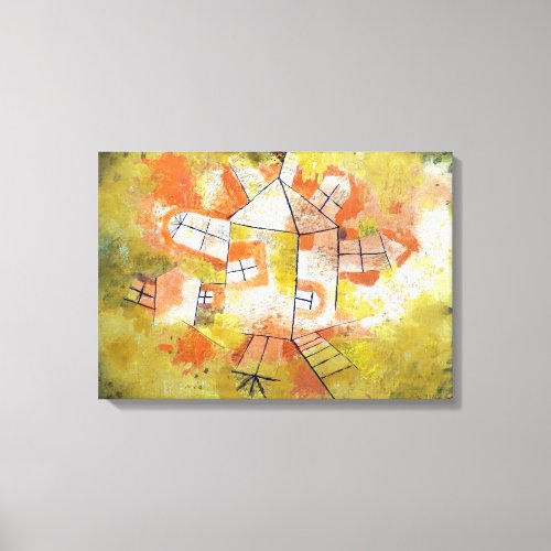 Paul Klee Revolving House Canvas Print