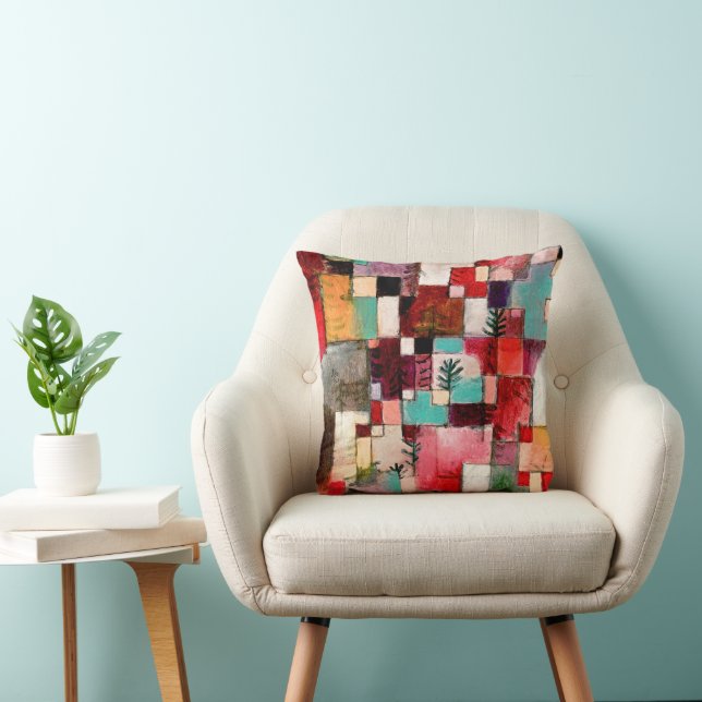Paul Klee Rhythms Throw Pillow (Chair)