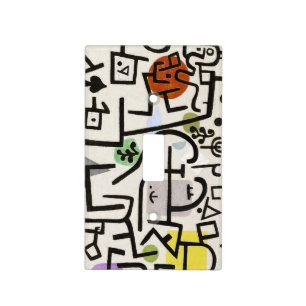 Paul Klee Rich Harbor Abstract Art Poster Light Switch Cover