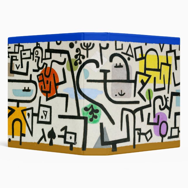 Paul Klee Rich Harbor Abstract Expressionism 3 Ring Binder (Background)