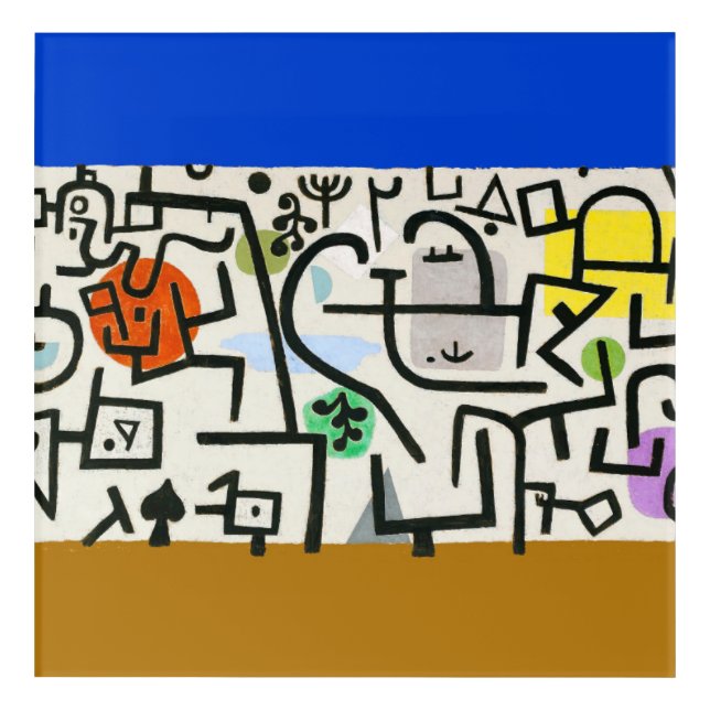 Paul Klee Rich Harbor Abstract Expressionism Acrylic Print (Front)