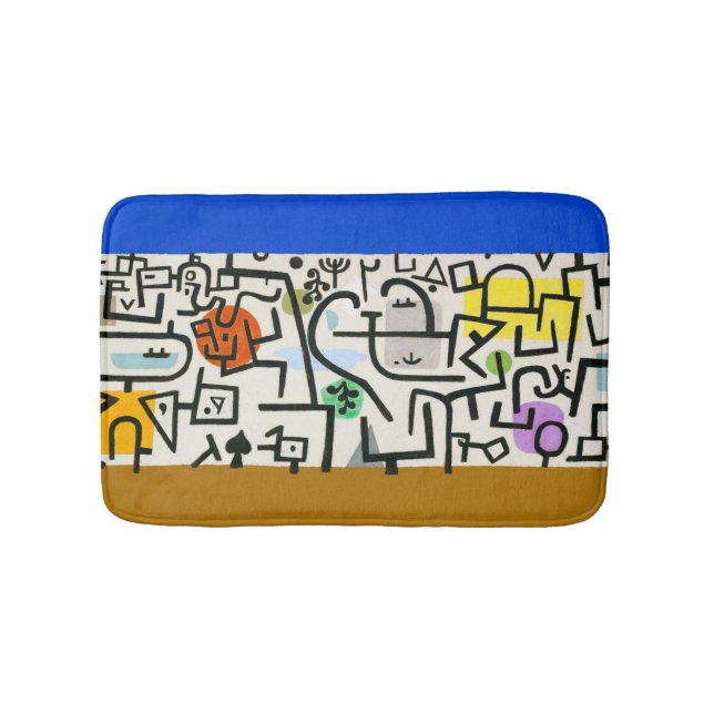 Paul Klee Rich Harbor Abstract Expressionism Bath Mat (Front)