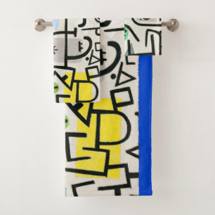 Paul Klee Rich Harbor Abstract Expressionism Bath Towel Set