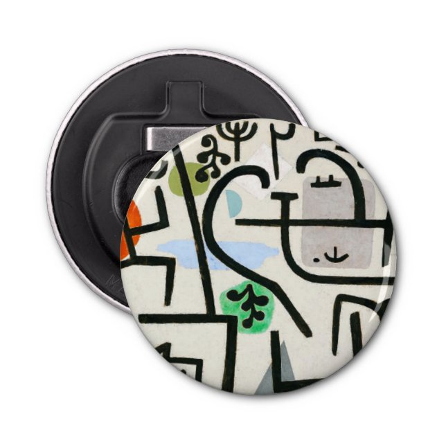Paul Klee Rich Harbor Abstract Expressionism Bottle Opener (Front)