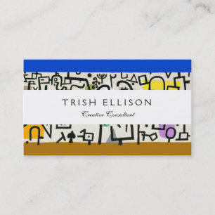 Paul Klee Rich Harbor Abstract Expressionism Business Card