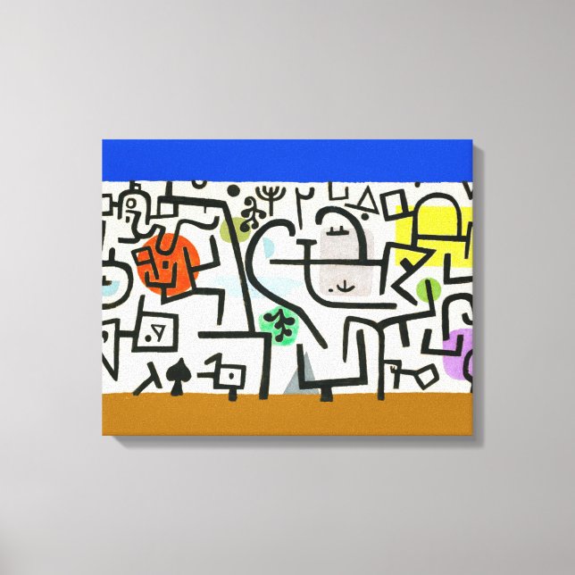 Paul Klee Rich Harbor Abstract Expressionism Canvas Print (Front)