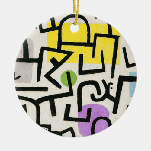 Paul Klee Rich Harbor Abstract Expressionism Ceramic Ornament