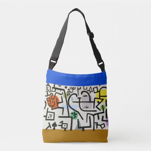 Paul Klee Rich Harbor Abstract Expressionism Crossbody Bag