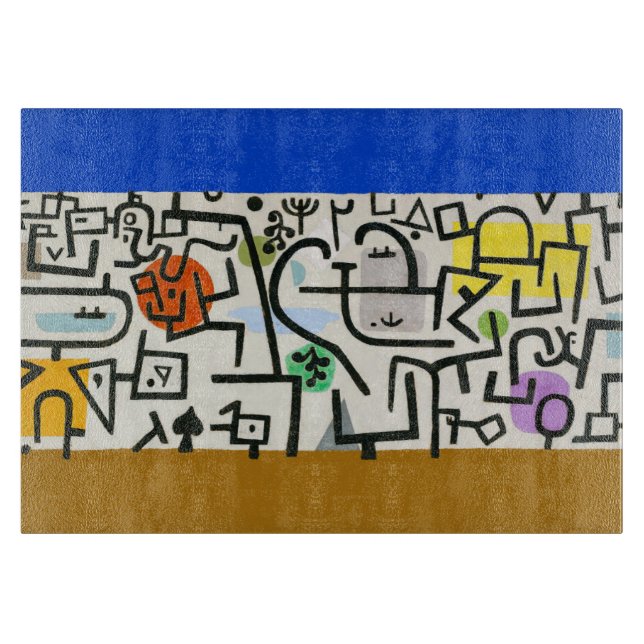 Paul Klee Rich Harbor Abstract Expressionism Cutting Board (Front)