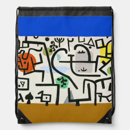 Paul Klee Rich Harbor Abstract Expressionism Drawstring Bag