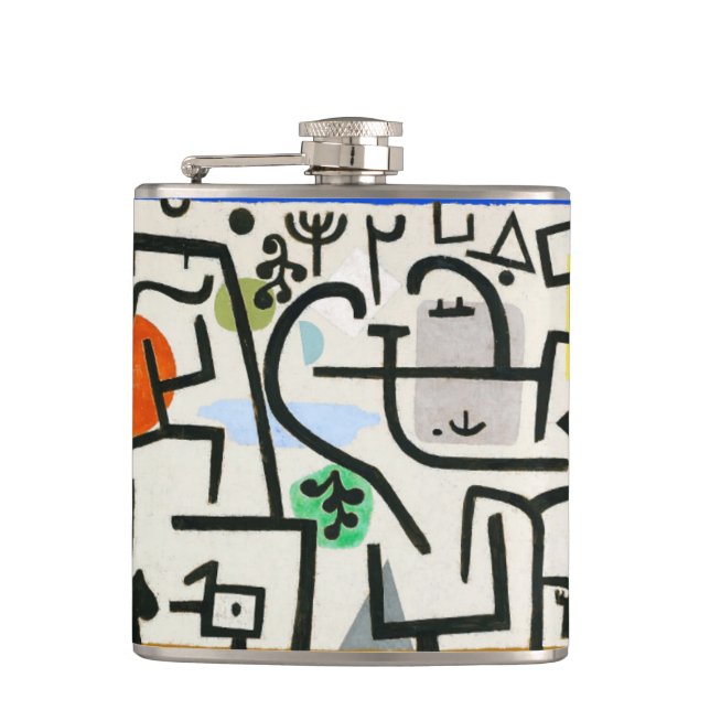 Paul Klee Rich Harbor Abstract Expressionism Flask (Front)