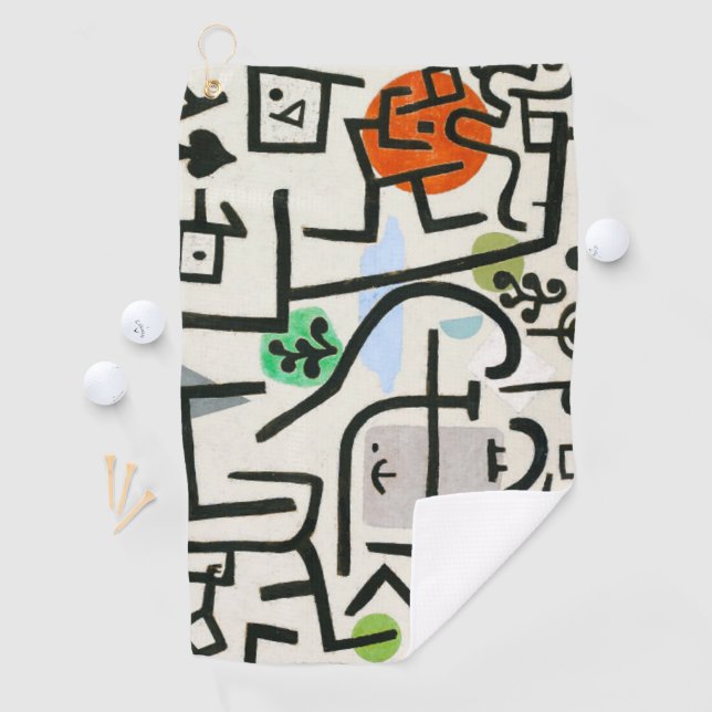 Paul Klee Rich Harbor Abstract Expressionism Golf Towel (InSitu)