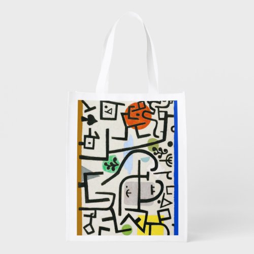 Paul Klee Rich Harbor Abstract Expressionism Grocery Bag
