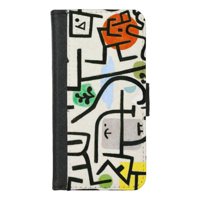 Paul Klee Rich Harbor Abstract Expressionism iPhone Wallet Case (Front)