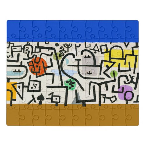 Paul Klee Rich Harbor Abstract Expressionism Jigsaw Puzzle