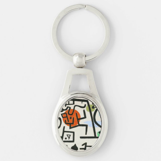 Paul Klee Rich Harbor Abstract Expressionism Keychain (Front)