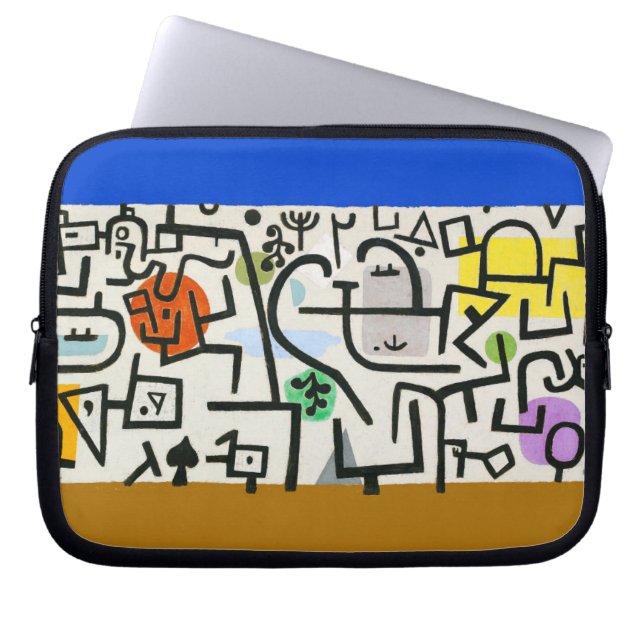 Paul Klee Rich Harbor Abstract Expressionism Laptop Sleeve (Front)