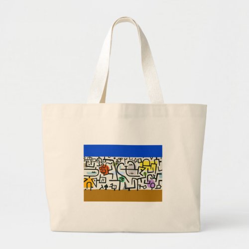 Paul Klee Rich Harbor Abstract Expressionism Large Tote Bag