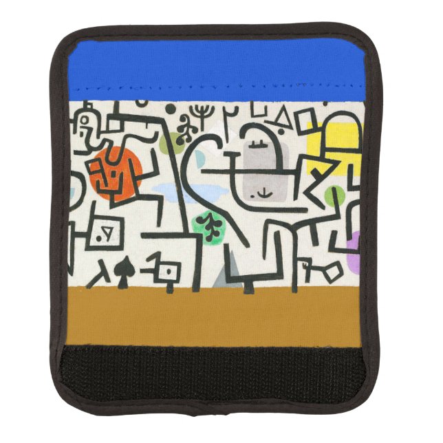 Paul Klee Rich Harbor Abstract Expressionism Luggage Handle Wrap (Front)