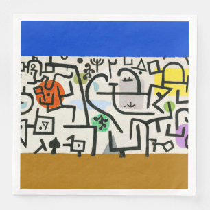 Paul Klee Rich Harbor Abstract Expressionism Paper Dinner Napkins