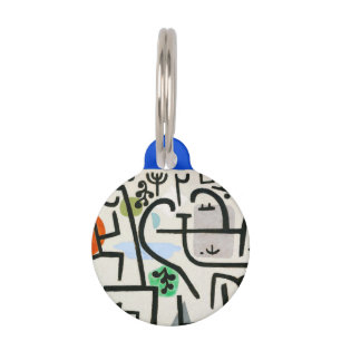 Paul Klee Rich Harbor Abstract Expressionism Pet ID Tag
