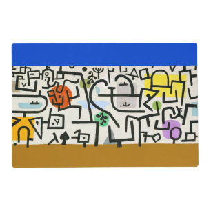 Paul Klee Rich Harbor Abstract Expressionism Placemat