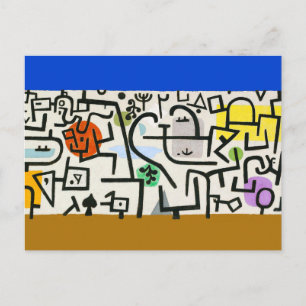 Paul Klee Rich Harbor Abstract Expressionism Postcard