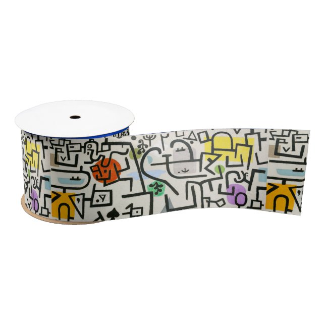 Paul Klee Rich Harbor Abstract Expressionism Satin Ribbon (Spool)