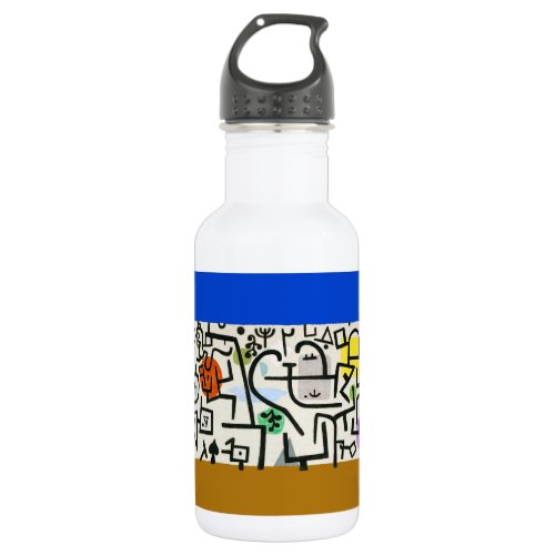Paul Klee Rich Harbor Abstract Expressionism Stainless Steel Water Bottle