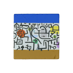 Paul Klee Rich Harbor Abstract Expressionism Stone Magnet