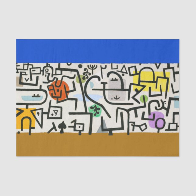 Paul Klee Rich Harbor Abstract Expressionism Tissue Paper (Front)