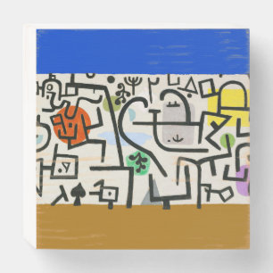 Paul Klee Rich Harbor Abstract Expressionism Wooden Box Sign