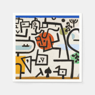Paul Klee "Rich Port" Modern Abstract Napkins