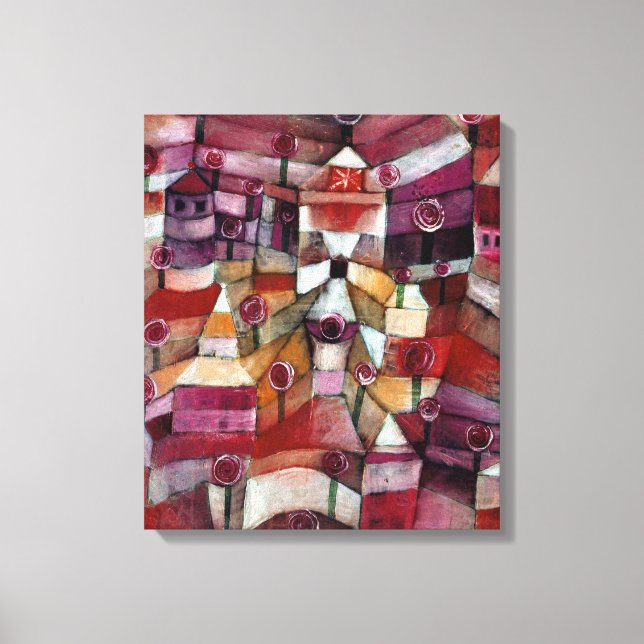 Paul Klee Rose Garden Canvas Print (Front)