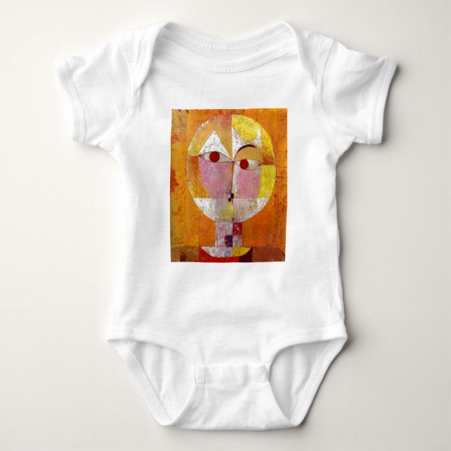 Paul Klee Senecio Painting Baby Bodysuit (Front)