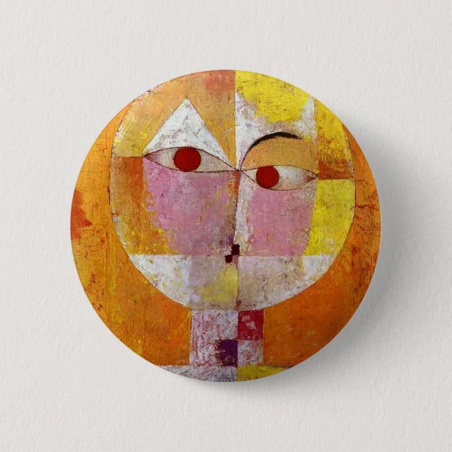 Paul Klee Senecio Painting Button (Front)
