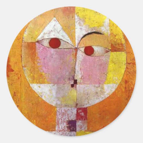 Paul Klee Senecio Painting Classic Round Sticker