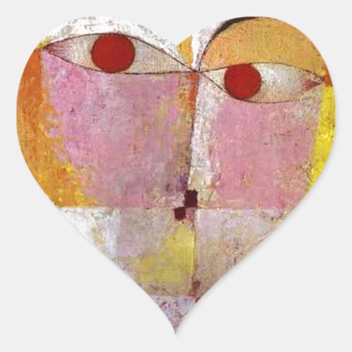 Paul Klee Senecio Painting Heart Sticker