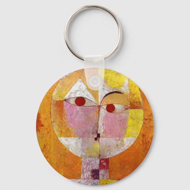 Paul Klee Senecio Painting Keychain (Front)