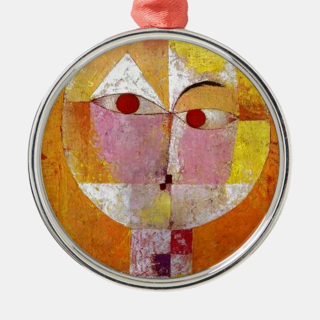 Paul Klee Senecio Painting Metal Ornament (Front)