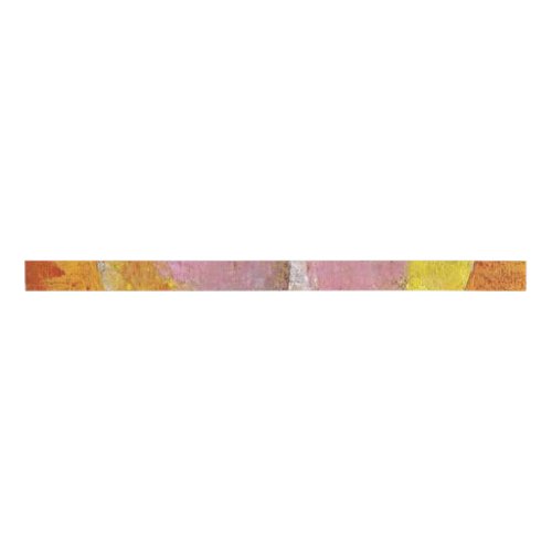 Paul Klee Senecio Painting Pink Yellow Orange Grosgrain Ribbon