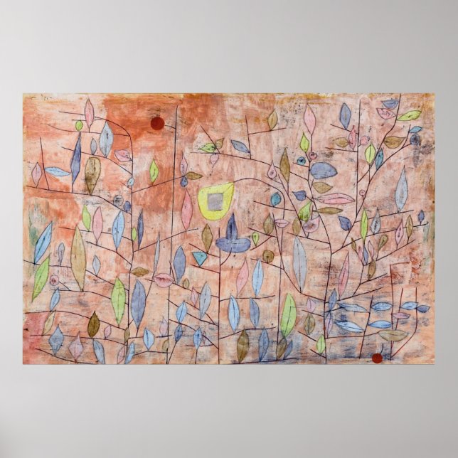 Paul Klee Sparse Foliage Poster (Front)