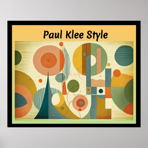 Paul Klee Style Poster