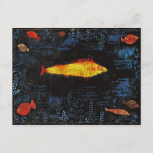 Paul Klee The Goldfish Vintage Watercolor Art Postcard