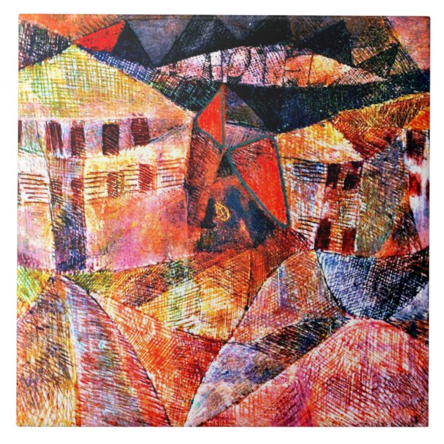 Paul Klee - The Hotel, Ceramic Tile (Front)