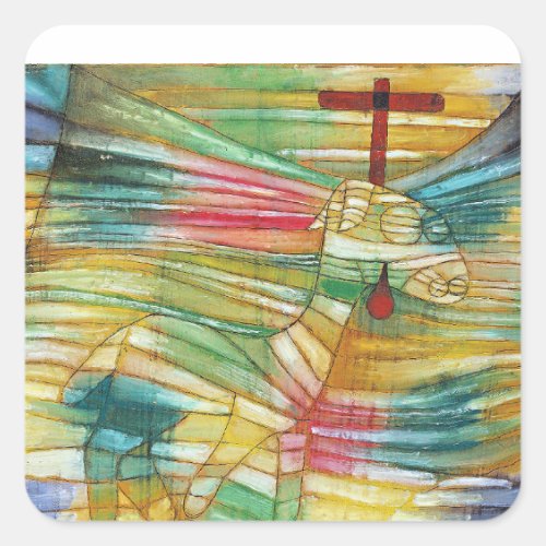 Paul Klee, The Lamb, Square Sticker